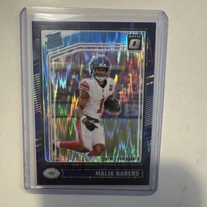2024 Donruss Optic Rated Rookie #271 Purple Shock Malik Nabers (RC) - Photo 1/2