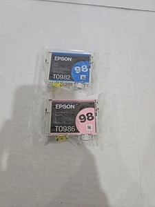 NIP Epson 98 Ink Cartridges Cyan And Light Magenta T0982 T0986 - Photo 1/2