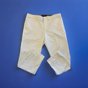 Banana Republic Hampton Ankle Sz 8 White Geometric Circle Print Hippie Boho - Picture 1 of 7
