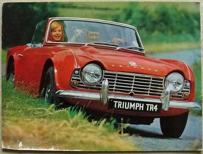 TRIUMPH TR4 SPORTS CONVERTIBLE Folleto de ventas de exportación febrero 1963 #338/263/Exp Foto 1 de 4