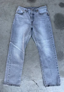 Levi’s 501 Premium Womens Jeans W29 L28 Washed Black Denim Button Fly - Picture 1 of 9