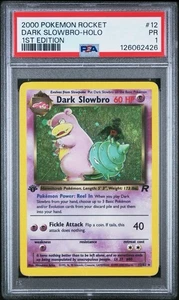 PSA 1 Dark Slowbro 1ª Edición Team Rocket 12/82 Holo Foil 2000 Pokemon WoTC PR - Imagen 1 de 2