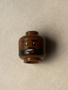 LEGO Reddish Brown Head Beard Mouth Smile 3626pb2907 idea109 que003 sh0918 jw140 - Picture 1 of 1