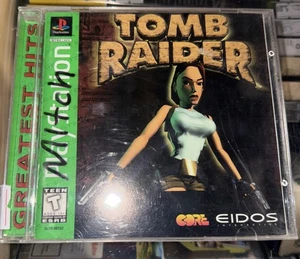 Tomb Raider (Sony PlayStation 1, 1999) PS1 Greatest Hits CIB Manual dañado - Imagen 1 de 4