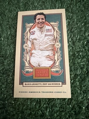 2013 Panini Golden Age Carolina Brights Mini Green Back Mario Andretti #75 HOF - Image 1 of 2