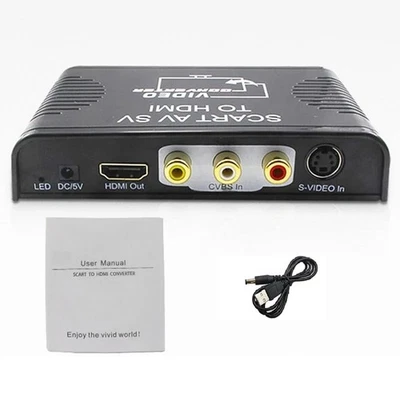 Scart AV S-video Composite AV RCA To HDMI 1080P Video&Audio Converter Adapter - Image 1 of 4