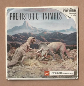 Complete set of three vintage View-Master reels Prehistoric Animals 1960s - Picture 1 of 2
