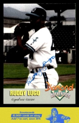 2000  Diamond Authentics Autographs Ruddy Lugo #20 Ogden Raptors - Image 1 of 2
