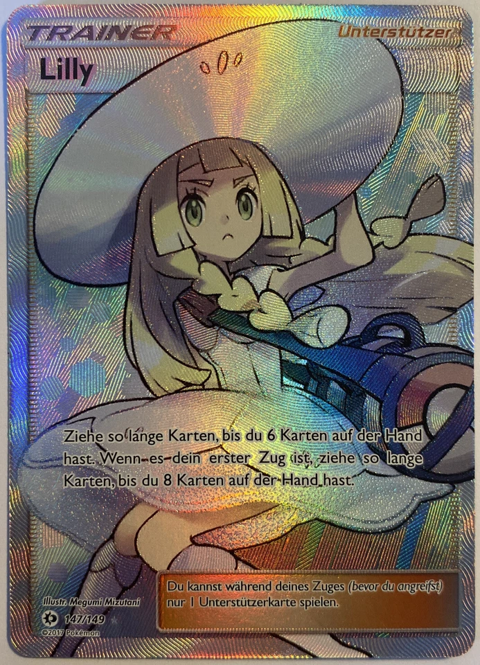 Pokemon Lilly Full Art Trainer Deutsch 147/149 Sonne & Mond | Near Mint - Bild 1 von 2