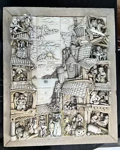 Harmony Kingdom Picturesque Collection Tiles Set With Matching Wood Frame - Picture 1 of 14