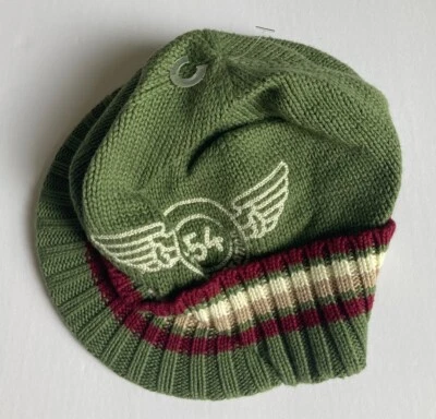 NWT Gymboree American Heritage 3-4 Wing Emblem Sweater Brim Beanie Hat 3T-4T - Image 1 of 2