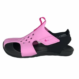 Nike Youth Girls Sport Sandals Size 2Y Pink Black Lightweight & Flexible Shoes - Picture 1 of 12