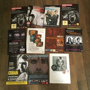 NIRVANA - KURT COBAIN - LOT OF 10 FRENCH PUBLICITES / ADVERTS !!!!!!!!!!!!!!!!! - Imagen 1 de 1