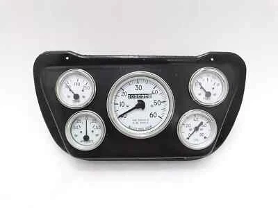 PLACA NEGRA COMPLETA MONTAJE VELOCÍMETRO CARA BLANCA PARA NUEVO WILLYS JEEP #G441 Foto 1 de 4