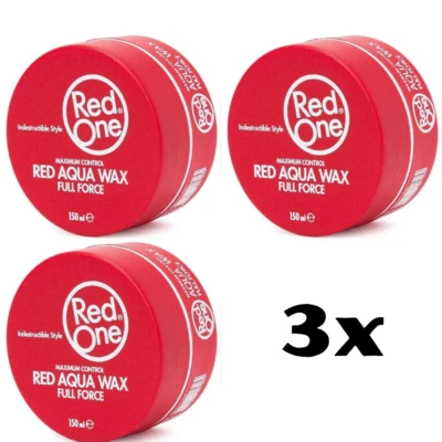 3 x RedOne Red Aqua Hair Wax Full Force | 150 ml | Red One Wax - image 1 of 4