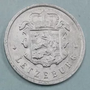 1954 LETZEBURG 25 CENTIMES ALUMINUM, Coin Orientation (Luxembourg) - Picture 1 of 3