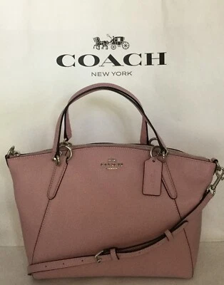 COACH Small Kelsey F28993 Pebble Leather Crossbody Bag SV/Carnation NWT - Image 1 of 4
