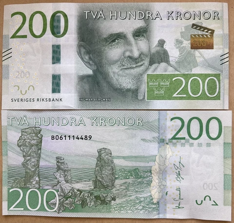 Sweden 200 Kronor 2015 Year P-72 UNC Cover