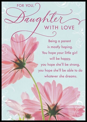 Tarjeta de felicitación - Flor - Para hija - Cumpleaños - 0251 Foto 1 de 2