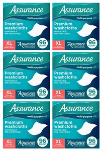 Assurance Premium Einweg-Waschlappen Größe XL 576 Stück insgesamt - 6er Pack 96 - Bild 1 von 12