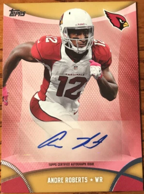 2013 Topps Signatures Andre Roberts TA-AR Arizona Cardinals - Image 1 of 2