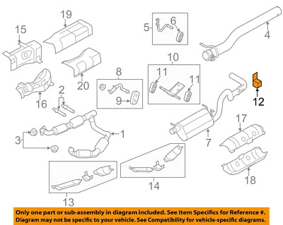 Ford OEM 2008 E-350 Super Duty 5,4 L-V8-soporte de escape-trasero 7C2Z5260FA Foto 1 de 2