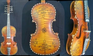 Raro violín noruego Hardanger, violín 4/4 de 9 cuerdas, sonido de concierto profesional - Imagen 1 de 12