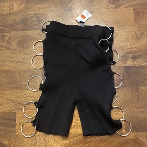 Akira Sexy Shorts Medium NWT Peek-A-Boo Shorts Medal Loops - Picture 1 of 5