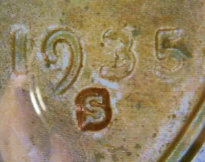 1935 S Lincoln Wheat Cent RPM Error - Picture 1 of 7