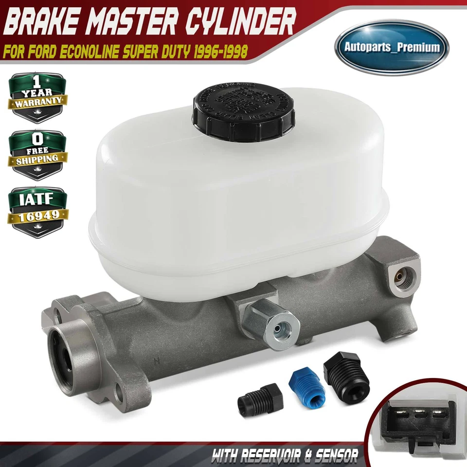 Cilindro mestre de freio com reservatório e sensor para Ford Econoline Super Duty 96-98 - Imagem 1 de 4