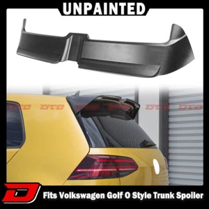19 Fit For Volkswagen Golf7 Mk7 O Trunk Roof Spoiler Top Lip Spoiler UnPaint - Picture 1 of 8