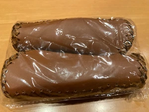 Fahrrad Griffe M-Wave - Farbe: braun - 1 Paar - 125/125 mm - Kunstleder - NEU - Bild 1 von 3