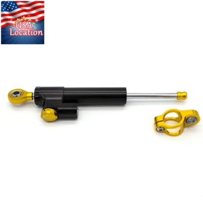 Universal CNC Steering Damper Stabilizer Linear Reversed Shock For gsxr600 750 - Image 1 of 4