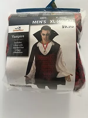 Way To Celebrate Adult Vampire Halloween Costume Men’s XL (40-42) Brand New - Image 1 of 4