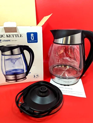 Electric Kettle BPA Free 1500 W Fast Heating Glass Electric Tea Kettle 1.7 L C - Image 1 of 4