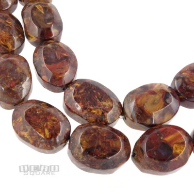 10 Pietersite Pebble / Oval Nugget Beads ap. 15mm x 20mm 8" #22221 - Image 1 of 3