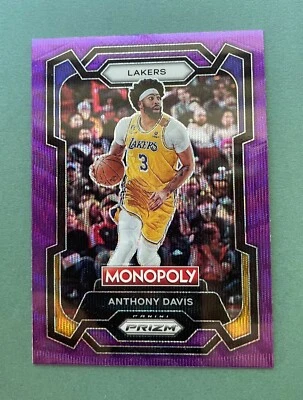2023-24 Panini Prizm Monopoly Basketball Anthony Davis Purple Wave Prizm #44 - Image 1 of 2