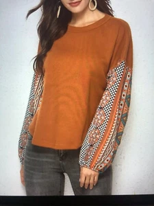 Prenda para mujer Vutti cuello redondo con manga multicolor patchwork talla M nueva con etiquetas - Imagen 1 de 10