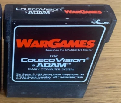 War Games - Colecovision 1984 Cartridge and 1 Overlay - Authentic/Tested - Image 1 of 2