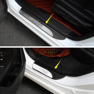 Car Door Sill Scuff Plate Guard Protector Trim 4PCS For Honda Accord 2014-2017 - Picture 1 of 8