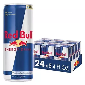 (24 Pack) Red Bull Energy Drink with B Vitamin & Real Sugar, Original, 8.4 Fl Oz - Picture 1 of 5