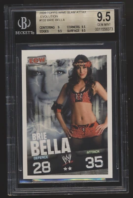 2009 Topps WWE Slam Attax Evolution Brie Bella BGS 9.5 Gem Mint RC Rookie - Image 1 of 3