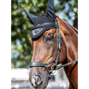 IT00731 LeMieux Loira Satin Fly Veil Cappuccio Lycra Cofano - Nero NUOVO - Foto 1 di 2