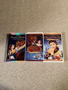Disney's Beauty and the Beast VHS (Platinum Edition & Special Edition) LOT OF 3