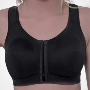 Sports Bra High Impact Front Fastening Plus Size Non Wired Unpadded Ladies - Picture 1 of 7