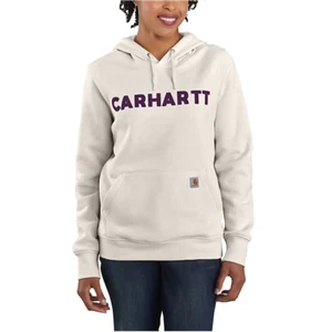 Carhartt Women's Relaxed Fit Midweight Logo Graphic Hood Sweatshirt 2XL 1XL - Picture 1 of 6