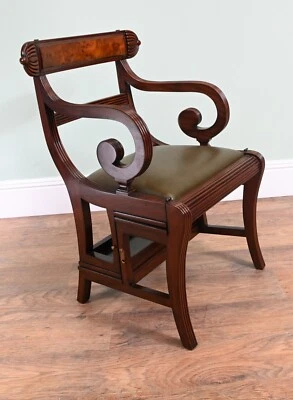 Regency Metamorphic Chair in Mahogany - Libary Steps Ladder - Image 1 of 4
