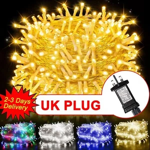 Mains Plug In Fairy String Lights 10-100M LED Xmas Party Garden Wedding Outdoor - Picture 1 of 30