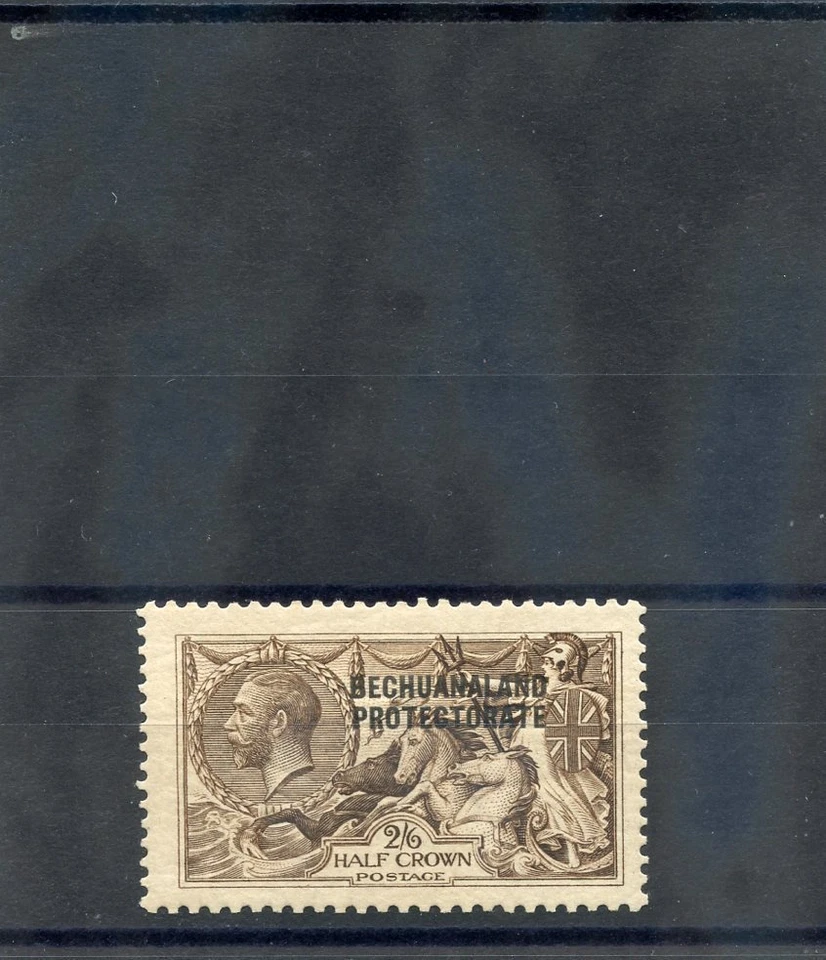BECHUANALAND Sc 92(SG 83b)*VF LH 2SH6d WATERLOW, DBL OVERPRINT, 1 ALBINO, $600 - Image 1 of 1