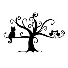 Wandtattoo Baum mit Katze und Eule -  Aufkleber fr die Wand
